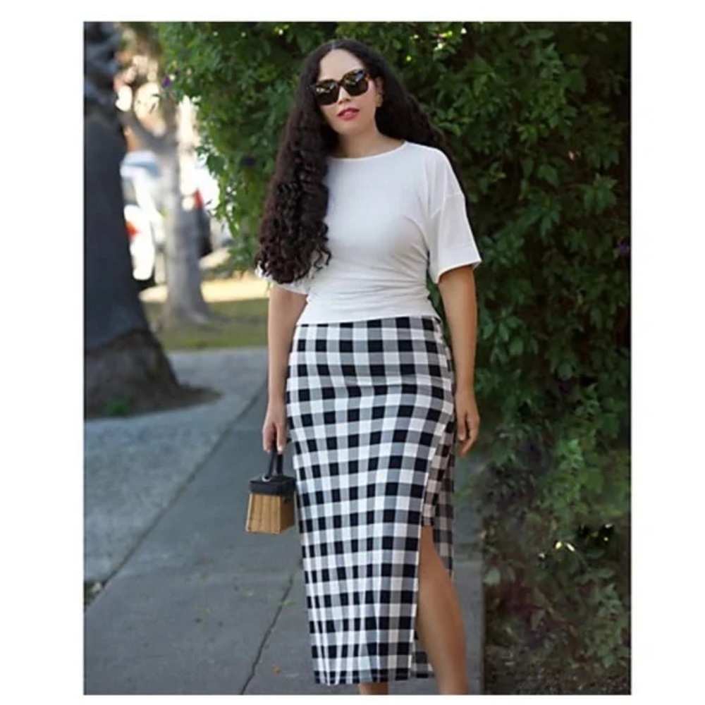 GIRL WITH CURVES Printed Knit Skirt A485730